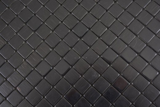 self-adhesive metal look aluminum black matt/glossy brushed tile backsplash kitchen wall MOS200-L1B