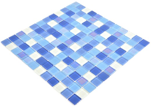 Mosaic tiles glass mosaic fluorescent blue white mosaic tile wall tile backsplash kitchen shower bathroom