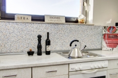 Hand-patterned mosaic tile retro vintage ceramic white colorful flowers tile backsplash MOS18C-1401_m