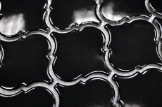 Hand-painted retro vintage mosaic tile ceramic Florentine black glossy MOS13-2BG_m