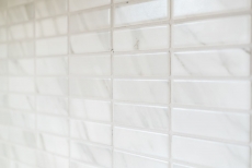 Hand-patterned mosaic tile Ceramic stone effect white tile backsplash kitchen MOS24-STSO01_m