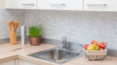 Hand-patterned mosaic tile Ceramic stone effect white tile backsplash kitchen MOS24-STSO01_m