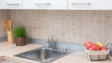 Hand-painted mosaic tile ceramic beige stone effect beige tile backsplash kitchen MOS24-STSO67_m