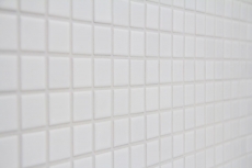 Hand pattern mosaic tile ceramic WHITE MATT wall tile backsplash kitchen bathroom shower MOS18-0111_m