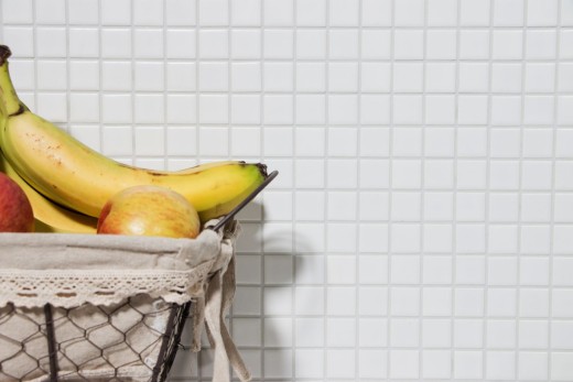 Hand-painted ceramic mosaic WHITE MATT shower splashback bathroom tile kitchen splashback MOS18D-0111_m
