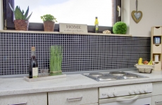 Hand sample mosaic tile ceramic black matt tile backsplash kitchen splashback MOS18D-0311_m