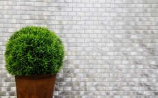 Hand sample mosaic tile aluminum silver Brick aluminum alu tile mirror kitchen MOS48-0204_m