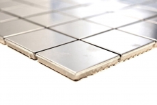 Hand pattern mosaic tile stainless steel silver silver steel brushed tile backsplash kitchenMOS129-48E_m