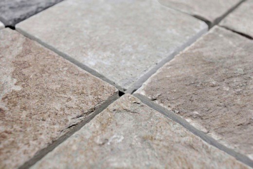 Hand sample mosaic tile quartzite natural stone quartzite beige gray kitchen splashback MOS36-0210_m