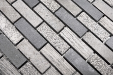Hand sample mosaic tile marble natural stone gray Brick stone Carving cement MOS40-B49_m