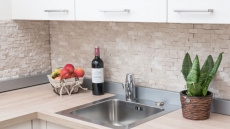 Hand-painted mosaic stone wall marble natural stone ivory Brick Splitface Botticino Marble 3D MOS45-1202_m