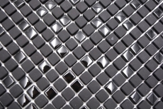 Hand-painted mosaic tile ECO Recycling GLAS Enamel black matt glass MOS140-01B_m