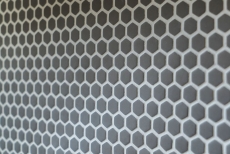 Hand-painted mosaic tile ECO Recycling GLAS Hexagon Enamel gray-brown matt MOS140-HX15G_m
