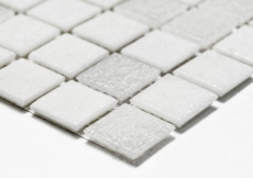Hand sample mosaic tile glass white wall tile bathroom tile shower splashback tile mirror MOS52-0103_m
