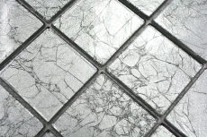 Hand pattern mosaic tile Translucent glass mosaic Crystal silver structure BATH WC Kitchen WALL MOS68-4SB21_m