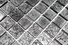 Hand-painted mosaic tile Translucent glass mosaic Crystal black structure MOS63-CM-4BL12_m