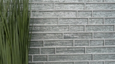 Hand-painted mosaic tile Translucent composite glass mosaic Crystal Chic silver MOS86-8CSV_m