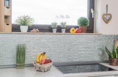 Hand-painted mosaic tile Translucent composite glass mosaic Crystal Chic silver MOS86-8CSV_m