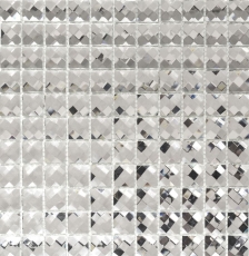 Hand-painted mosaic tile Translucent crystal Glass mosaic Crystal Glitter silver MOS130-0208_m