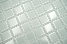 Hand-painted mosaic tile Translucent white with green tint Glass mosaic Crystal BAD WC MOS60-0102_m