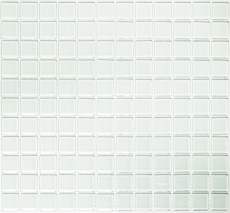 Hand-painted mosaic tile Translucent white with green tint Glass mosaic Crystal BAD WC MOS60-0102_m