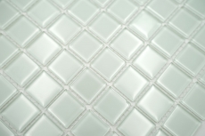 Hand-painted mosaic tile Translucent white Glass mosaic Crystal white matt frosted MOS60-0111_m