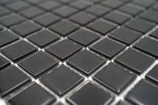 Hand-painted mosaic tile Translucent black Glass mosaic Crystal black MOS60-0304_m