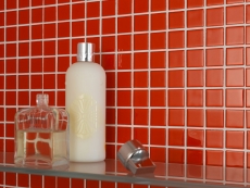 Hand-painted mosaic tile Tile backsplash Translucent red Glass mosaic Crystal red BATH WC Kitchen WALL MOS60-0904_m