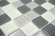 Hand-painted mosaic tile Translucent gray Glass mosaic Crystal gray BATH WC Kitchen WALL MOS62-0204_m
