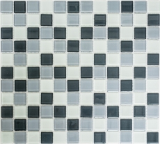 Hand-painted mosaic tile Translucent gray Glass mosaic Crystal gray BATH WC Kitchen WALL MOS62-0204_m