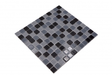 Hand-painted mosaic tile Translucent black Glass mosaic Crystal black BATH WC Kitchen WALL MOS62-0208_m