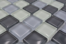 Hand-painted mosaic tile Translucent gray Glass mosaic Crystal gray BATH WC Kitchen WALL MOS72-0204_m