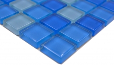 Hand-painted mosaic tile Translucent light blue Glass mosaic Crystal light blue BATH WC Kitchen WALL MOS72-0406_m