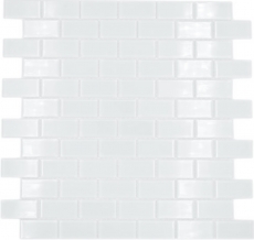 Hand-painted mosaic tile Translucent white Brick Glass mosaic Crystal white BATH WC Kitchen WALL MOS66-0102_m