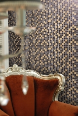 Hand sample mosaic tile backsplash Resin black copper Resin stone black copper MOS92-0301_m
