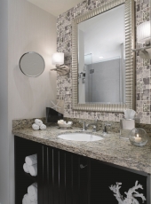 Hand sample mosaic tile Tile mirror translucent stainless steel gray combination glass mosaic Crystal stone steel gray MOS88-0204_m