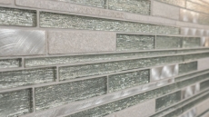 Hand sample mosaic tile Tile mirror translucent aluminum white silver black composite glass mosaic Crystal stone aluminum white silver MOS49-GV64_m