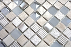 Hand sample mosaic tile Tile mirror translucent light gray silver Glass mosaic Crystal stone EP light gray silver MOS92-HQ10_m