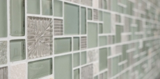 Hand-painted mosaic tile tile backsplash translucent gray combination glass mosaic Crystal stone clear gray matt MOS88-MC669_m