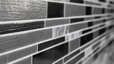 Hand-painted mosaic tile Tile backsplash Translucent gray black Composite glass mosaic Crystal stone gray black MOS67-GV44_m
