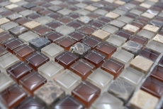Hand-painted mosaic tile Tile backsplash Translucent brown Glass mosaic Crystal stone brown BATH WC Kitchen WALL MOS92-1304_m