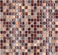 Hand-painted mosaic tile Tile backsplash Translucent brown Glass mosaic Crystal stone brown BATH WC Kitchen WALL MOS92-1304_m