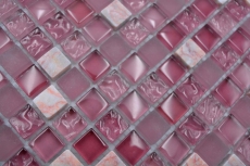 Hand-painted mosaic tile Translucent pink glass mosaic Crystal stone pink BATH WC Kitchen WALL MOS92-1002_m