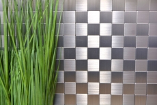 Hand sample mosaic tile tile mirror self-adhesive aluminum silver metal metal MOS200-22M25_m