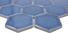Hand pattern ceramic mosaic hexagon blue-green glossy mosaic tile wall tile backsplash kitchen bathroom MOS11H-0504_m