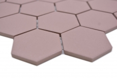 Hand sample ceramic mosaic hexagon clinker red R10B shower tray floor tile mosaic tile kitchen bathroom floor MOS11H-0099-R10_m