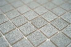 Hand-painted mosaic tile SLIPPROOF SHOWER BASIN STONE GREY MATT MOS18-0208-R10_m