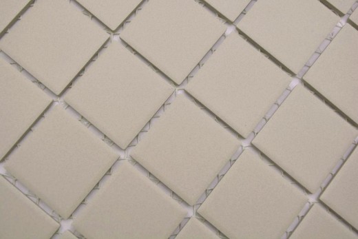 Hand-painted mosaic tile ceramic light beige magnolia unglazed RUTSCHEMMEND MOS14B-1211-R10_m