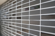 Hand pattern mosaic tile ceramic rods brown unglazed glass shower tray floor tile MOS24-1313-R10_m