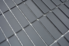 Hand pattern mosaic tile ceramic rods black unglazed shower tray floor tile MOS24B-0310-R10_m